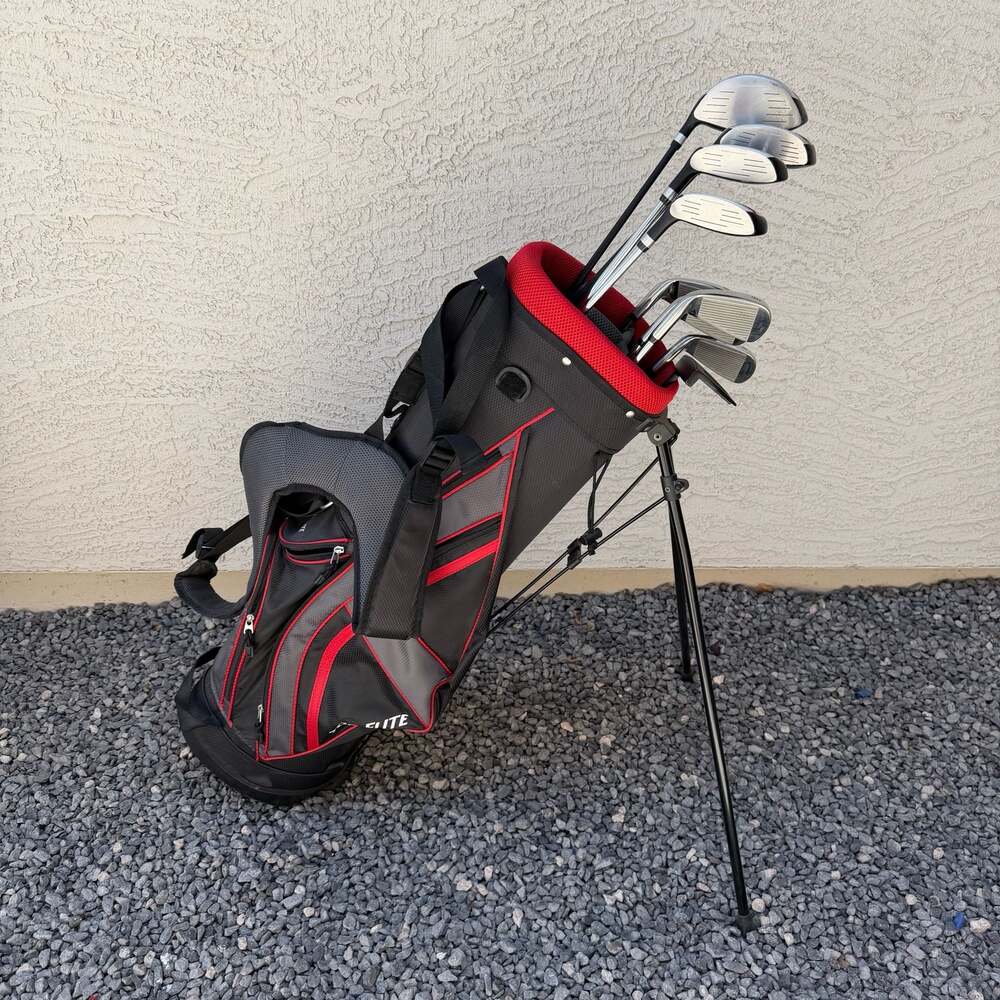 Top Flite Men's 13-Piece Complete Golf Club Set with Stand Bag EUC
